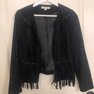 Suede FRINGE jacket